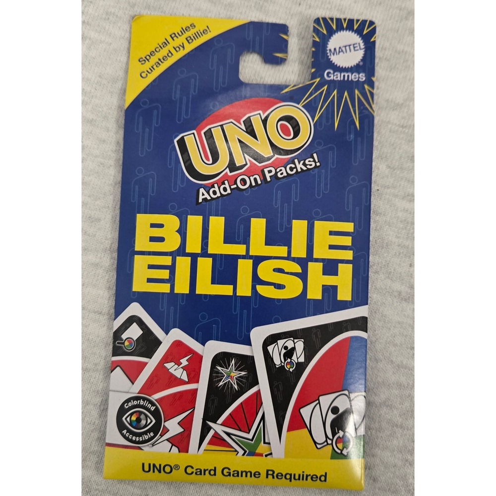 Mattel Games UNO Add-On Pack Billie Eilish Edition Card Game Expansion JCV55